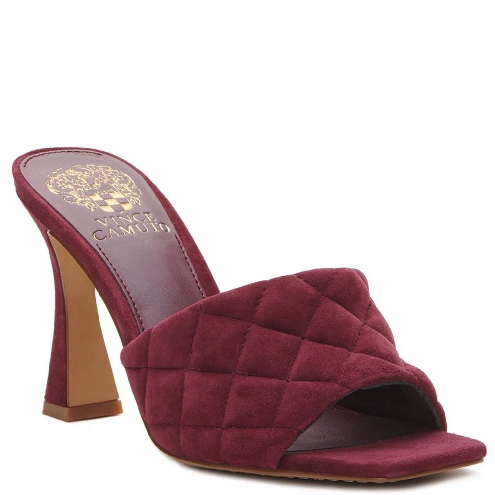 Reselm Quilted Band Suede Dress Sandals